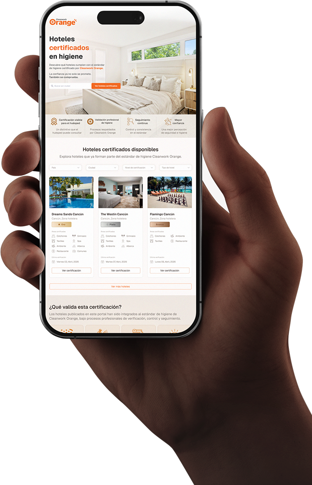 Portal Hoteles Certificados en celular